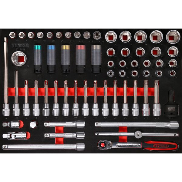 KS Tools PERFORMANCEplus jeu d'outils 64 pièces douilles 1/2', 811.0064