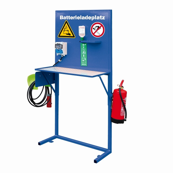 Station de charge de batterie industrielle Eichinger selon GroLa BG et fiche d'information VdS 2259, 2116.1 bleu gentiane, 21160100000097