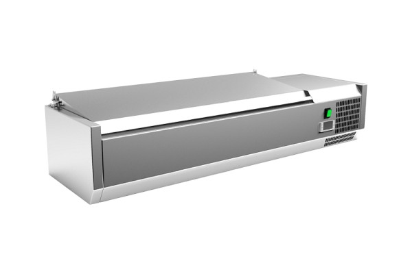 Top réfrigération Gastro-Inox inox 5x GN1/4 avec couvercle, 209.121
