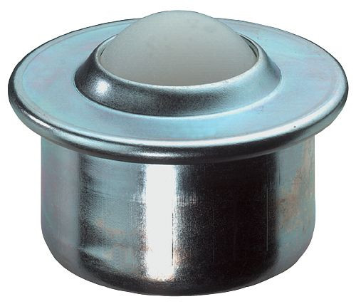 Rouleau à billes BS rollers, capacité de charge 10 kg, dw 22 mm, boîtier en acier galvanisé, billes en plastique, lot de 2, E36.022