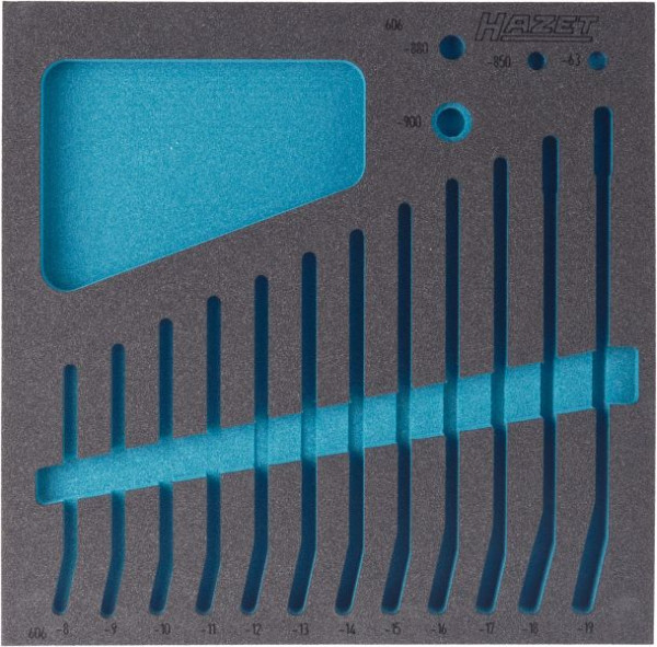Insert en mousse souple à 2 composants Hazet, pour 163-186/16, dimensions/longueur : 344 mm x 342 mm Taille du système d'organisation : 2/3 (344 x 342 mm), 163-186L