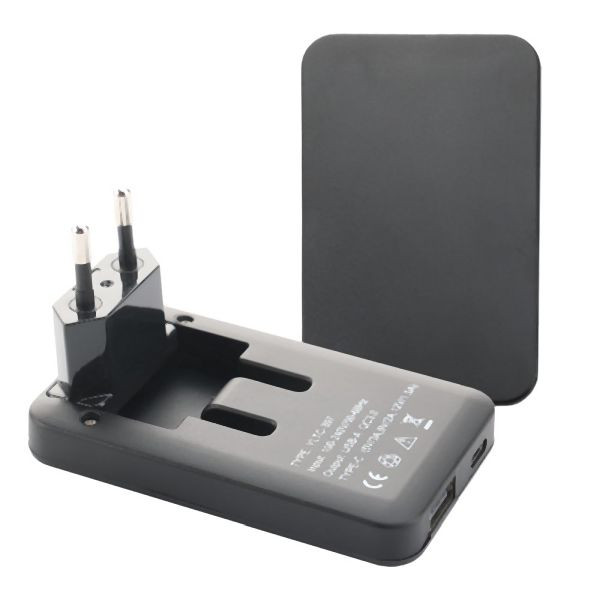 Offgridtec 2 pièces chargeur USB alimentation extra plate double port USB-A USB-C noir 20W, 8-01-017945_001