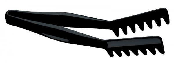 Pince coudée Cambro 27,5 cm, noir, paquet de 12, TGA11110