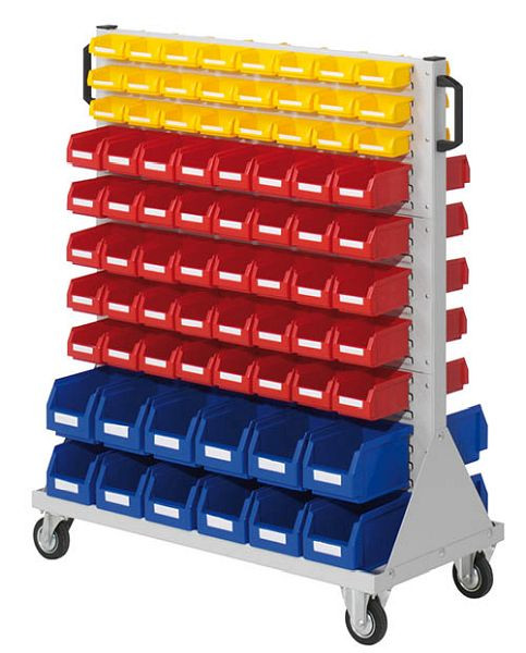 Chariot Bedrunka+Hirth taille 3, 152 boîtes de rangement, dimensions en mm (LxPxH) : 1000 x 500 x 1230, 04.01.2013