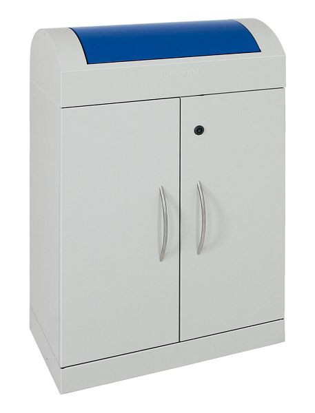 tri des déchets contondants TD 1, RAL 7035/RAL 5010, conteneur intérieur galvanisé, 1x90 litres, 5604007