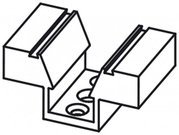 Mitee-Bite Alu-Aussenprofil für Formschluß - Doppelkeilspanner für Größe X80075/X80080, X60125