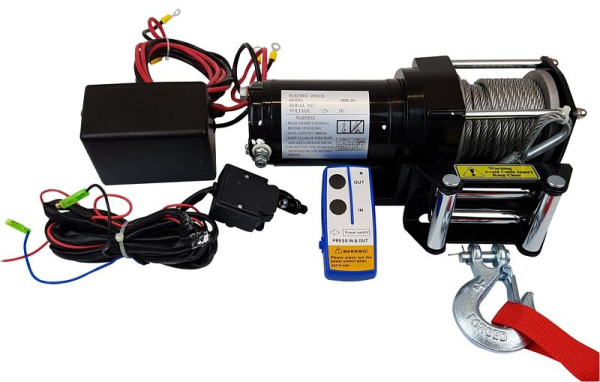 Treuil à moteur Berger & Schröter 12V avec câble en acier, 31779