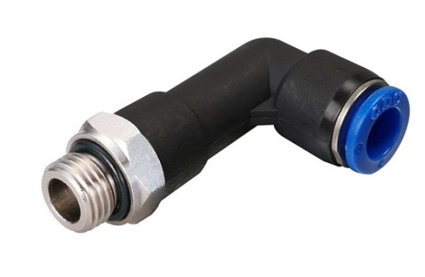 temporisateur B-WEdl-8-3/8-KU-bl, raccord à visser coudé, cylindrique, version longue, UE : 10 pièces, 03220577
