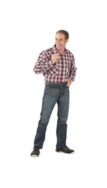 Planam shirts chemise en flanelle 2001 manches 1/1, à carreaux rouges, taille 37/38, 0451037