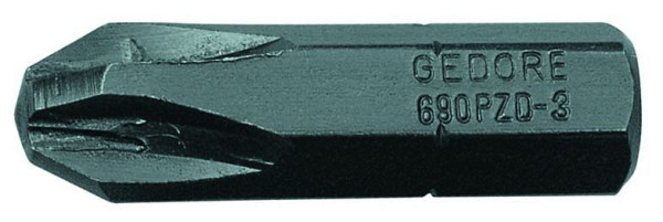Embout de tournevis GEDORE 1/4" pack économique pour vis Phillips PZ3, 50 mm de long, 6553170