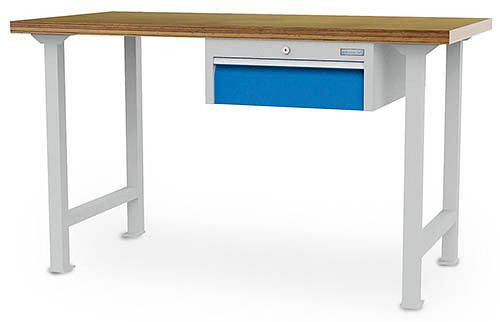 Établi en rangée Bedrunka+Hirth, R 18-24, nombre de tiroirs : 1, dimensions en mm (LxP) : 1500 x 750, largeur du plan de travail en mm : 1500, 03.15.520.1HVV