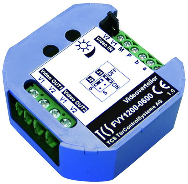 Répartiteur vidéo TCS pour diviser les brins vidéo, installation dans un boîtier encastré, double, FVY1200-0600