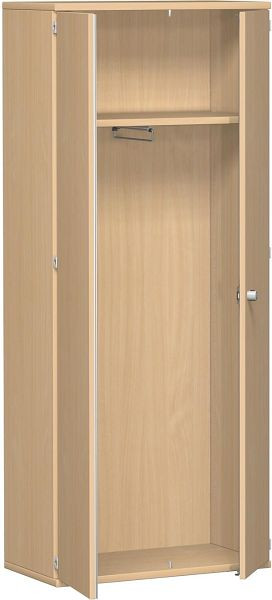 Armoire geramöbel avec support d'armoire coulissant, 1 étagère décorative, verrouillable, 800x425x1920, hêtre/hêtre, N-10AG508-BB
