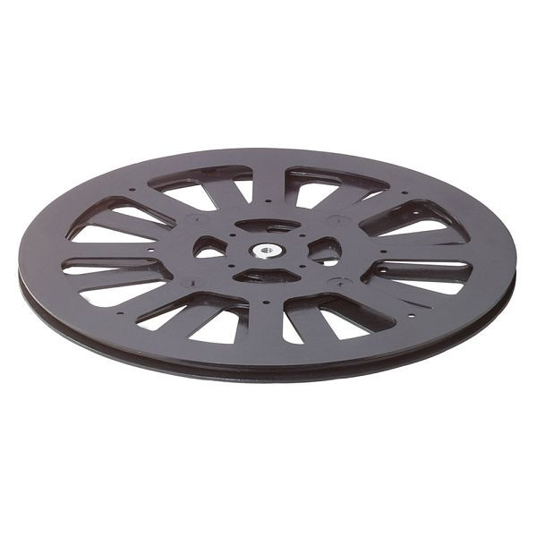 Couronne d'orientation à rouleaux BS, capacité de charge 80 kg, épaisseur 9 mm, diamètre extérieur 162 mm, plastique noir, lot de 4, D85.162