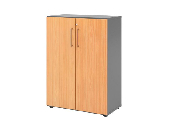 Armoire Hammerbacher 3OH 938T3 graphite/hêtre, 80 x 42 x 110 cm, V938T3/G/6/BS