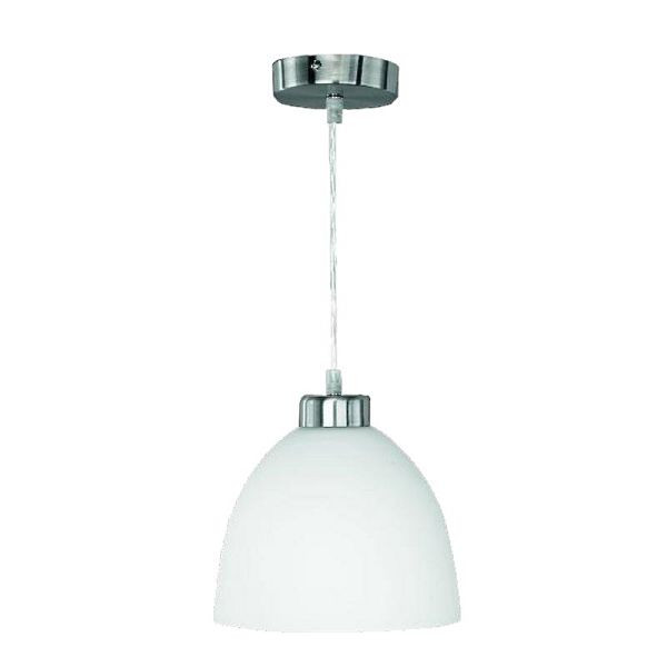 Mendler Reality, Suspension Trio nickel mat, verre blanc opale, D=20cm, 8964