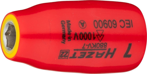 Douille Hazet, hexagonale, carré creux 10 mm (3/8"), 7 mm, type court, 880KV-7