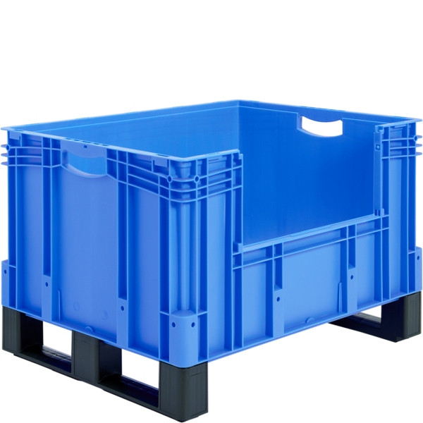 BITO Euro bac gerbable XL set /XL2 86426Dkufe 800x600x420 bleu, ouverture pour retrait d'étiquette sur le côté long, C0290-0061