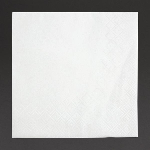 Serviettes à cocktail recyclables Fiesta blanches 24cm (4000 pièces), FE216