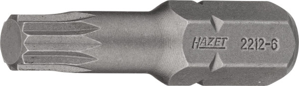 Embout Hazet, hexagonal plein 8 (5/16 pouce), profil interne à plusieurs dents XZN, M6, 2212-6