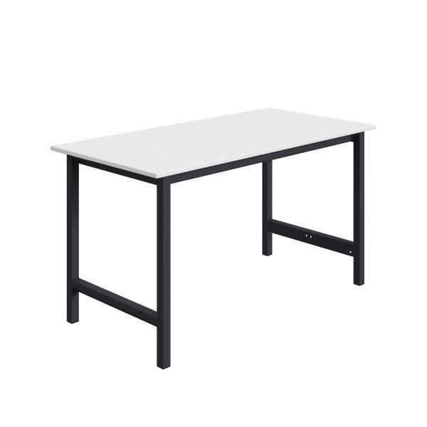 Table de travail SOFAME TPL L 1200 x P 750 x H 819 mm, plan de travail mélamine 19 mm, gris anthracite RAL 7016, W010030004GA