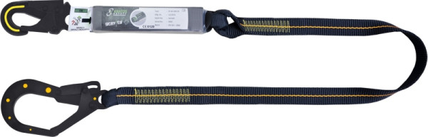 Longe diélectrique Kratos en sangle avec absorbeur d'énergie 2 m, avec mousqueton diélectrique et échafaudage diélectrique, FA3030820