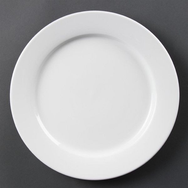 Assiette blanche OLYMPIA à bord large 28cm, UV: 6 pièces, CB482