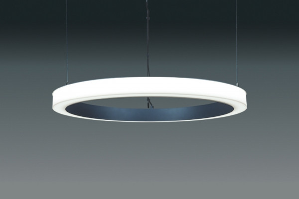 rutec Projekt ring light DALI diamètre 740, H53mm, 230V, 57.6W, IP20, 3000K, CRI80 - RAL9006 AULE - 740, PBE029-9006