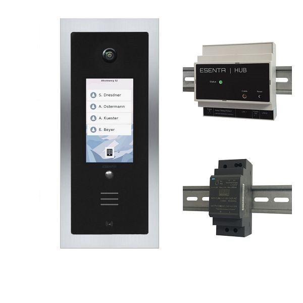 Interphone vidéo ESENTA SI2000 SIAS IP / SIP / caméra grand angle 180° / ouverture 115 x 260 (y compris HUB), SI2000