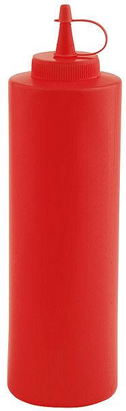 Flacon souple APS, Ø 6,5 cm, hauteur : 25 cm, 0,65 litre, polyéthylène, rouge, avec bouchon à vis, 93156