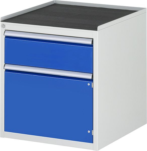 Armoire à tiroirs RAU série 7000, L580 x P650 x H645 mm, support métallique, hauteur 25 mm, tiroir 1xH180 mm, porte battante H360 mm, 13-L3.4AR-MT.11