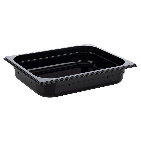 Bac APS GN 1/2, 32,5 x 26,5 cm, profondeur : 65 mm, polycarbonate, noir, 3,9 litres, 82064
