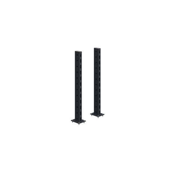SOFAME 2 colonnes supports H600 mm sans traverse, gris anthracite RAL 7016, W010080115GA