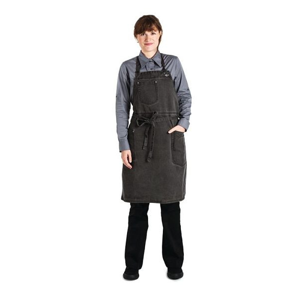Tablier à bavette Chef Works Urban Dorset gris étain, BB003