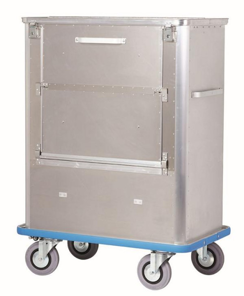 Chariot de transport Gmöhling avec couvercle divisé et paroi longitudinale divisée en 3 pliable G®-TRANS D 1539 / 690 SCU, 690 l, 020153913
