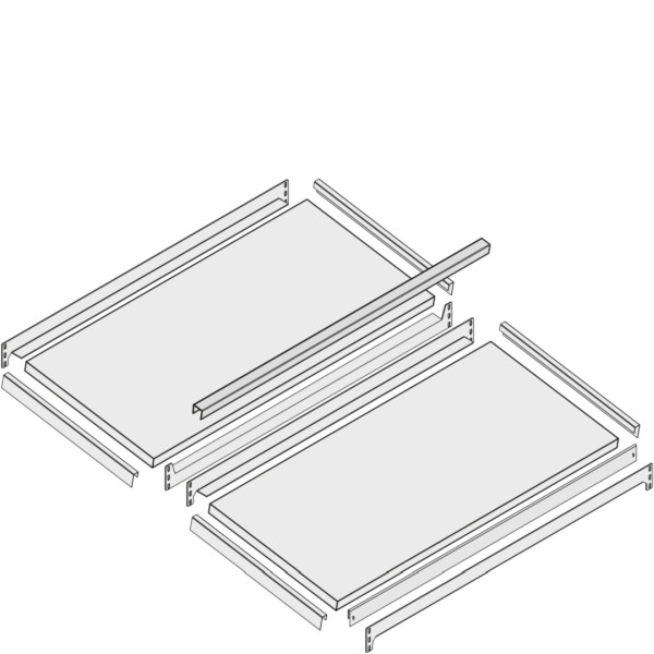 BITO niveau supplémentaire set / étagère 1300x600 incliné / incliné 100kg galvanisé, C0830-0031