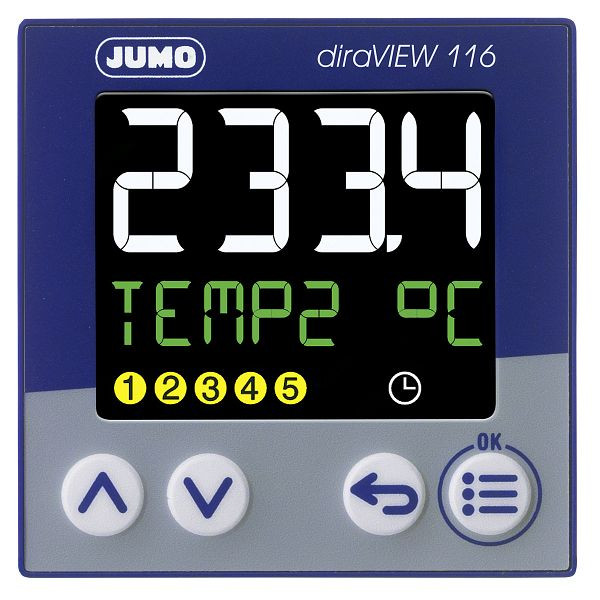 Instrument à affichage numérique JUMO, montage sur panneau, (48x48) mm, AC 110 à 240 V, 00694784