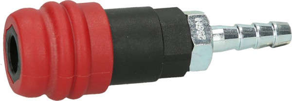 KS Tools Raccord de sécurité pour air comprimé à 2 étages avec embout de tuyau, 9 mm, 999.9096