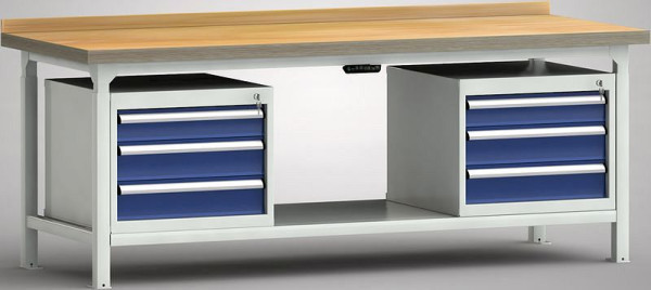 Etabli professionnel hydraulique KLW - 2000 x 800 x 750 - 930 mm L x P x H, WPJL50-20M45-E2V03