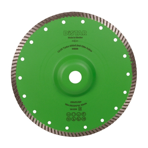 Disque à tronçonner diamant Distar Turbo 230x22.23/F Elite Active, 10216025017