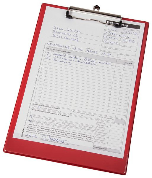 Presse-papiers Eichner DIN A 4, rouge, UE : 5 pièces, 9015-00534
