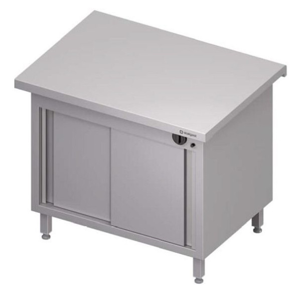 Armoire chauffante Stalgast "Free Flow" avec portes coulissantes 1500x735x880 mm couvercle en acier inoxydable, FF15118