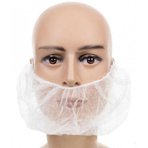 DS SafetyWear protège-barbe, 40x25cm, blanc, UE: 2000 pièces, BARBE