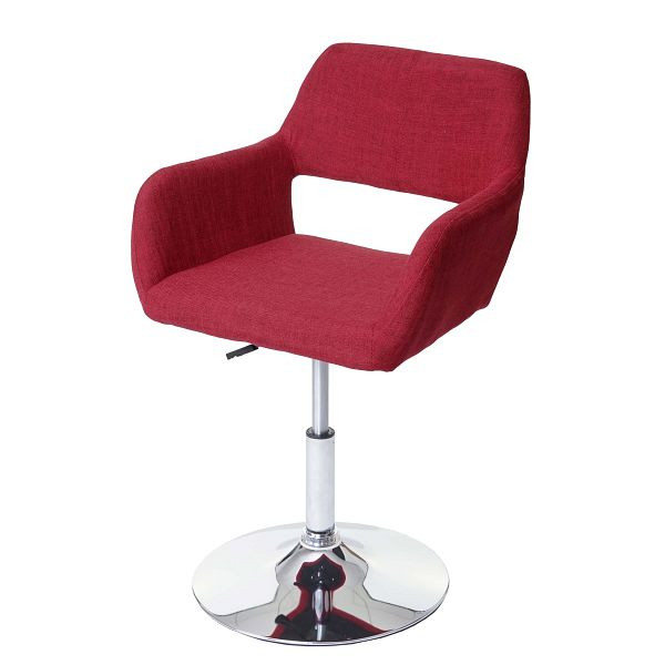 Chaise de salle à manger Mendler HWC-A50 III, chaise de cuisine, rétro années 50, tissu/textile, violet, base chromée, 63941