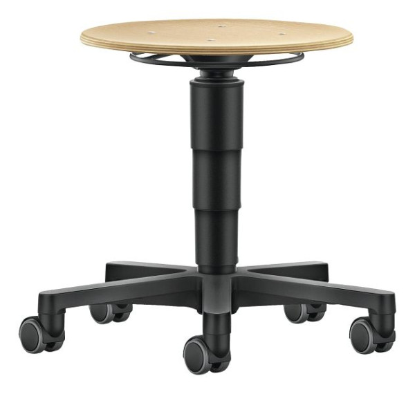 bimos Tabouret Allround avec roulettes, bois, hauteur d'assise 450-650 mm, 9463-3000