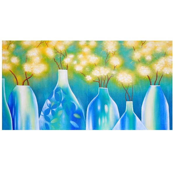 Vases de peinture à l'huile Mendler, peinture murale 100% peinte à la main XL, 135x70cm, 51278