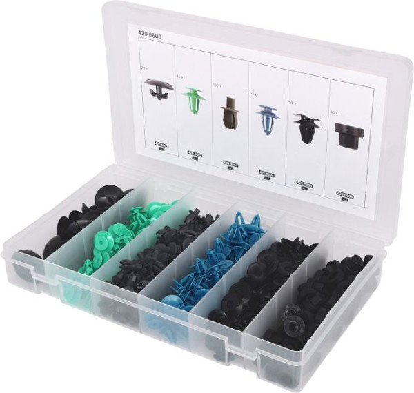 Jeu de clips de fixation KS Tools pour Opel, 300 pièces, 420.0600