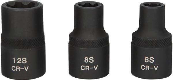 KS Tools Jeu de douilles RIBE 1/2", 3 pièces, 911.0895
