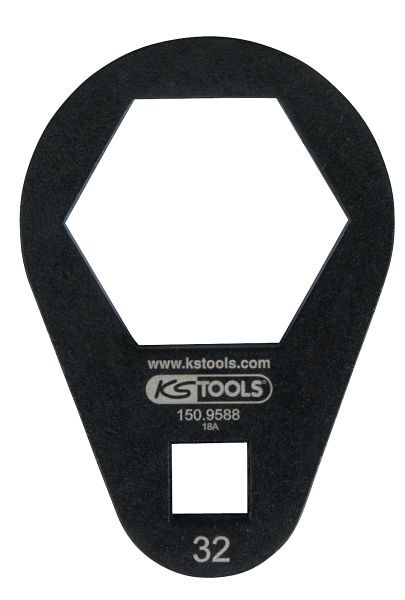 KS Tools Clé à douille 3/8", extra plate, 32 mm, 150.9588