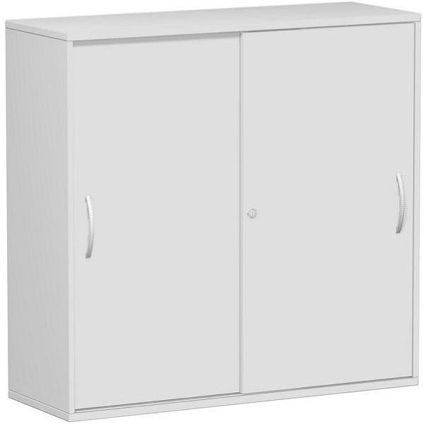 geramöbel panneau supérieur d'armoire à portes coulissantes 25 mm, avec pieds, verrouillable, 1200x425x1182, gris clair/gris clair, S-312353-LL